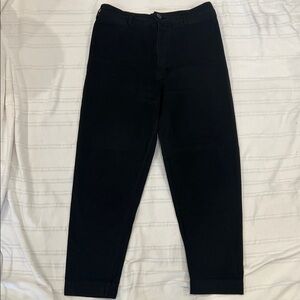 Jesse Kamm Black High-Rise Tapered Pants